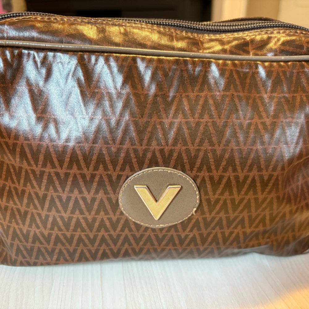 Mario Valentino Brown Cosmetic Bag